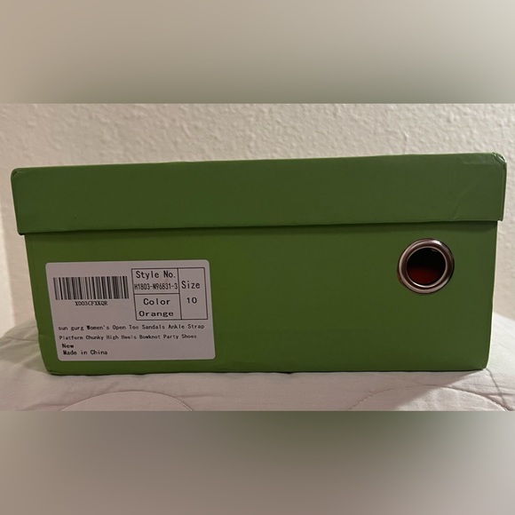 sun gurg Open Toe Sandals Ankle Strap Platform Chunky High Heels Bowknot shoes - Picture 3 of 13